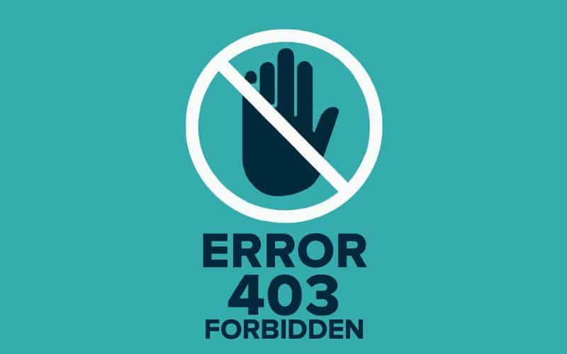 Dấu hiệu bị lỗi 403 Forbidden