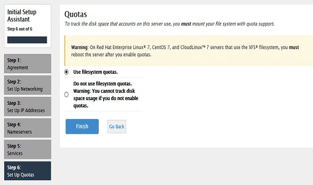 Cấu hình hệ thống quota