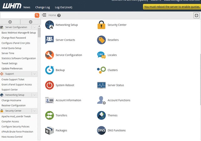 Hoàn tất cấu hình WHM cPanel