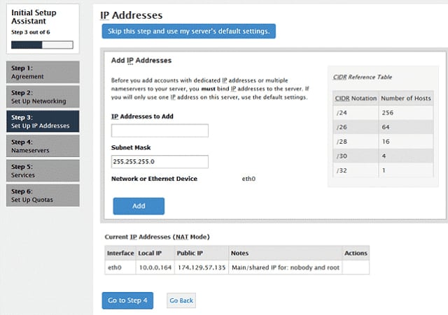 Thêm địa chỉ IP nếu cần